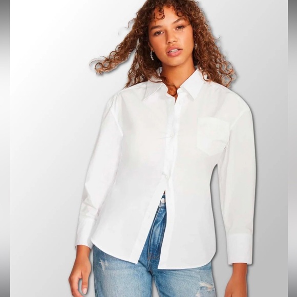 Steve Madden Tops - Steve Madden Nadia White Button Down Shirt. Sz Small. NWOT
